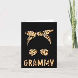 Cartão Abençoado por ser chamado de grammy leopardo coque