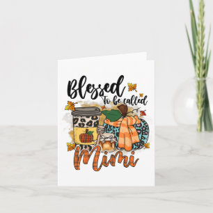 Cartão Abençoado Seja Chamado Mimi Fall Pumpkin Thankdoni