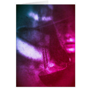 Cartão Abençoado Seja Roxo Grunge