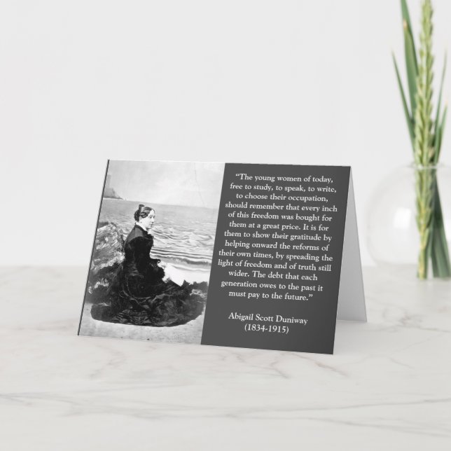 Cartão Abigail Scott Duniway Oregon Líder Sufrágio (Frente)