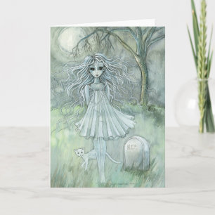 Cartão Abigail's Ghost Halloween Card Paranormal Cat