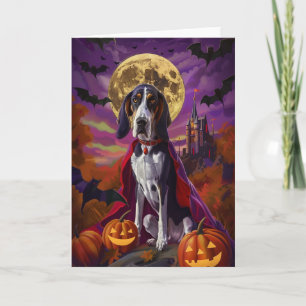 Cartão Abóbora de Cachorro Bluetick Coonhound de Hallowee