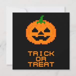 CARTÃO ABÓBORA DE HALLOWEEN - DOCE OU TRAVESSURA