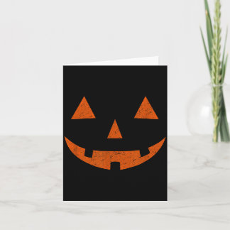 Cartão Abóbora de rosto Jack o Lantern vintage