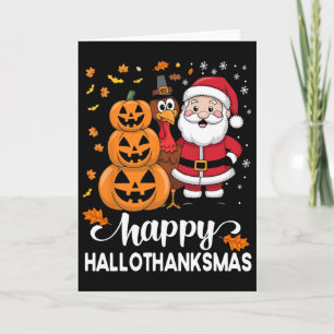 Cartão Abóbora Peru Santa Esquadrão Feliz Hallothanksmas