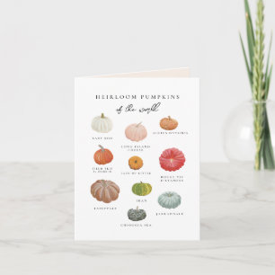 Cartão Abóboras Antigas de Outono