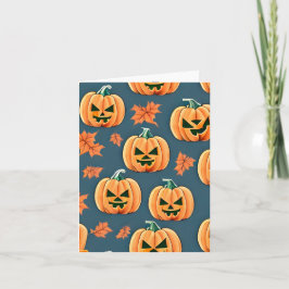 Cartão Abóboras de Jack-o'-lantern