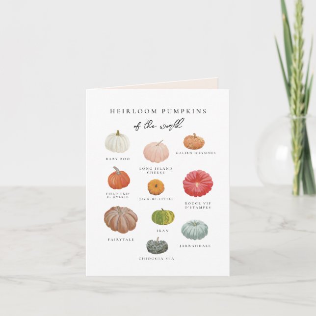 Cartão Abóboras Heritage Outono (Frente)