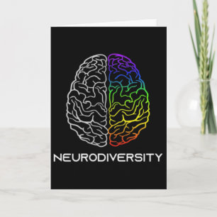 Cartão Abraçar a Neurodiversidade Autismo Adhd Asd Coraçã
