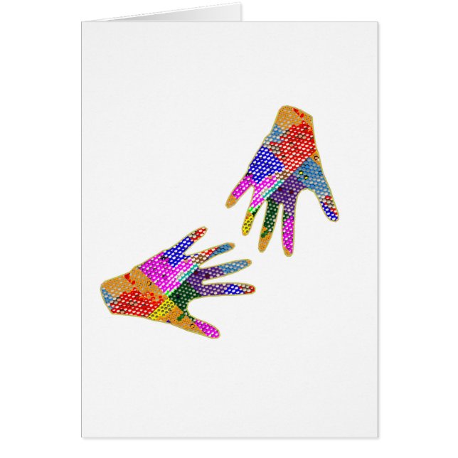 Cartão ABRAÇO da amizade do Henna das MÃOS (Frente)