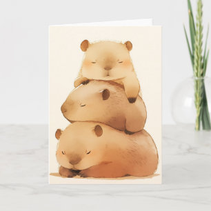 Cartão Abraço de Capivara
