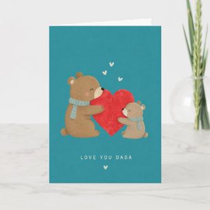 Cartão Abraço de Urso Minimalista Dia dos Pais