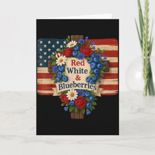 Cartão Abraço God Abençoe Mirtilos América Floral Patriot