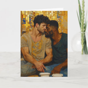 Cartão Abraço Mosaico Dourado