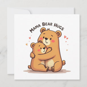 Cartão Abraços da Mamãe Urso