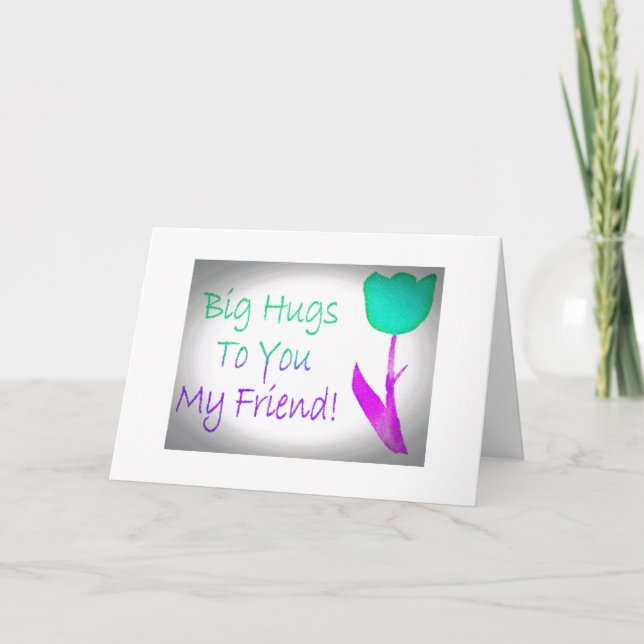 CARTÃO ABRAÇOS DE ANIVERSÁRIO DO BFF / DESEJA O MELHOR AN (Frente)