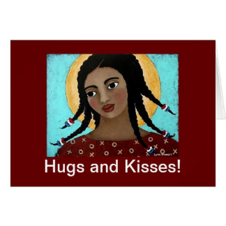 Cartão Abraços e beijos!