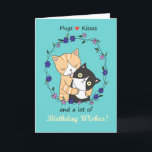 Cartão Abraços e beijos e muitos aniversários querem um g<br><div class="desc">De piadas bobos a declarações românticas sérias, o compro MiKa Art Zazzle tem algo para todos. Canadiana, presentes japoneses, joias, capas para dispositivos eletrônicos, botões divertidos, canecas, ornamentos, cartões e posters... Por favor, leve um tempo e olhe ao redor. Pode até achar algo que não sabia que queria! Estou curioso...</div>