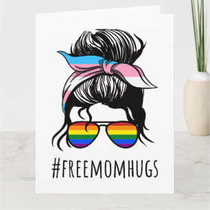 Cartão Abraços Grátis da Mamãe IV - Arco-íris Transgay co