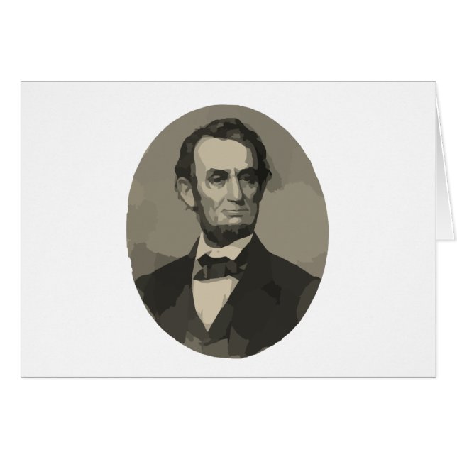 Cartão abraham lincoln (Frente Horizontal)