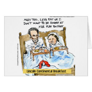Cartão Abraham Lincoln E Mary Todd Café Da Manhã Na Cama