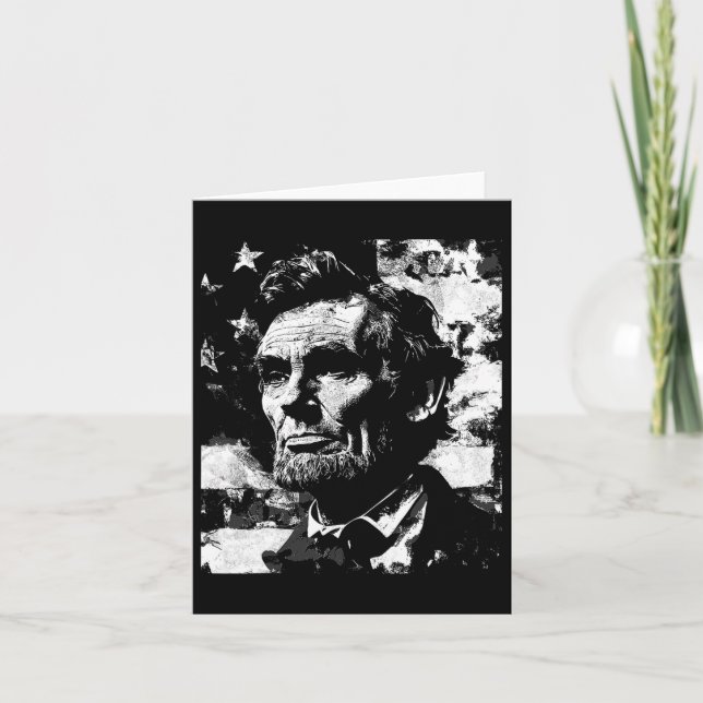 Cartão Abraham Lincoln História Professora Presidente 4º  (Frente)
