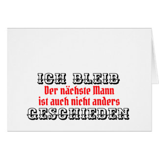 Cartão Absage e die Männerwelt