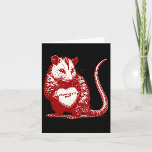 Cartão Absolutamente não gambá divertido animal valentine