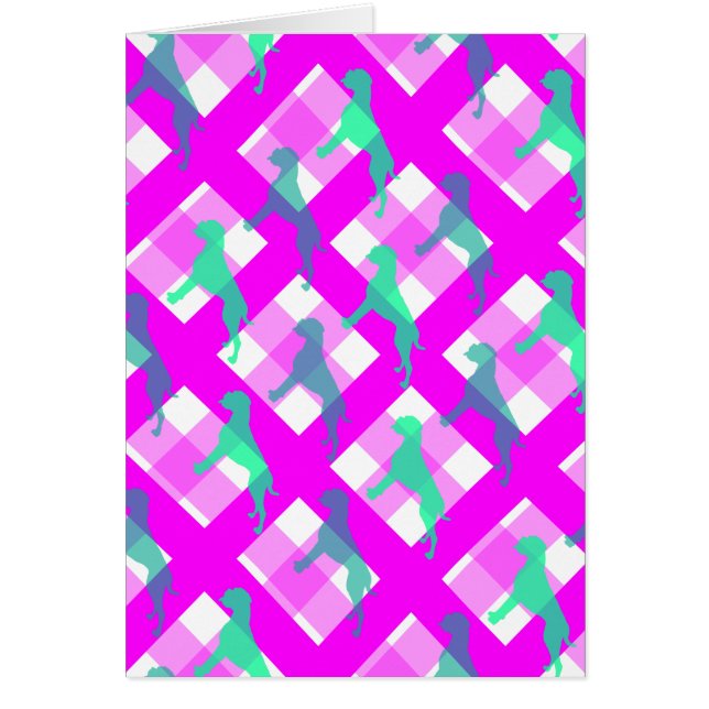 Cartão Abstração do cão-boxer (Frente)