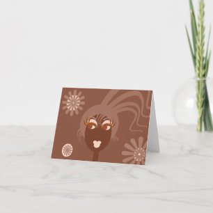 Cartão Abstract Face Blank Notecard