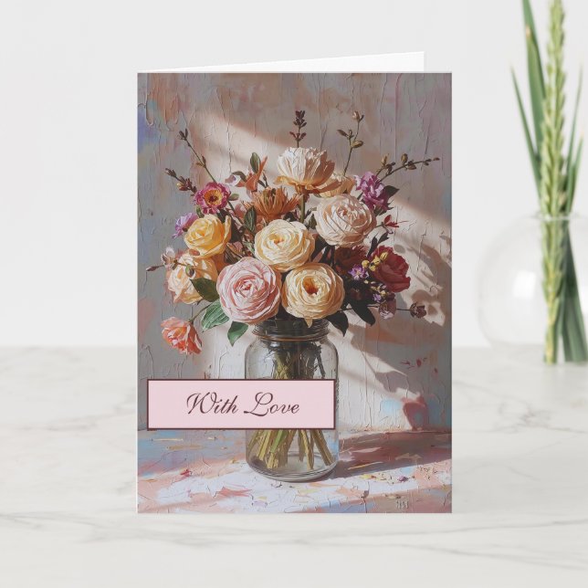 Cartão Abstract Florals Greeting Card (Frente)