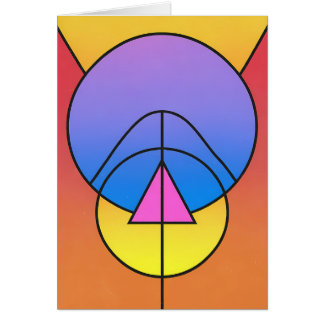 Cartão Abstract Geometric Circles Line Colorful Card