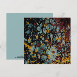 Cartão Abstract Graffiti Splatter Painting Art On Black