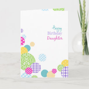 Cartão Abstract multicolored dots Happy Birthday daughter