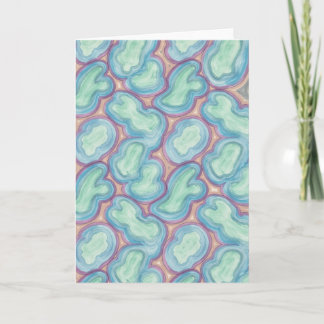 Cartão Abstract Organic Fluid Pattern Blank