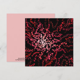 Cartão Abstract Splatter Dots Of Pinks And Reds Pattern