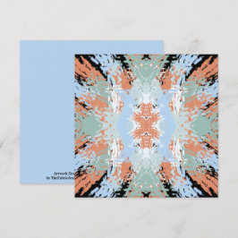 Cartão Abstract Split Ends Pattern And Soft Pastels