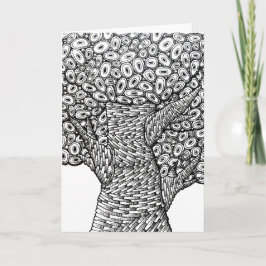 Cartão Abstract Tree Drawing Oval Shapes Design Card