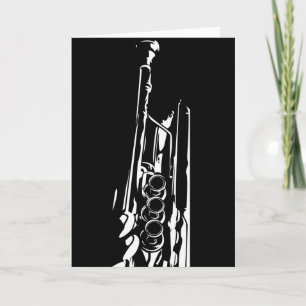 Cartão Abstract Trumpet Greeting Card