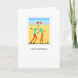 Cartão Abstrato, Aniversário de Verão Tropical