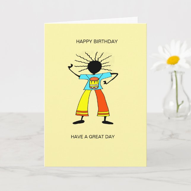 Cartão Abstrato, Aniversário do Mestre Arte Africano (Planta pequena)