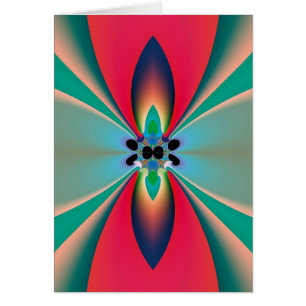 Cartão Abstrato Art Funky Flower