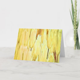 Cartão Abstrato artístico das tulipas amarelas pálidas