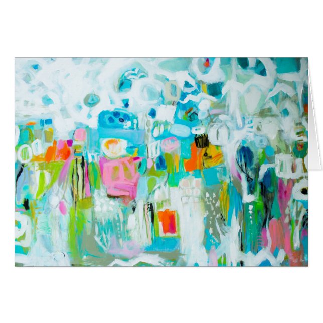 Cartão Abstrato azul (Frente Horizontal)