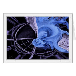 Cartão Abstrato azul da folha