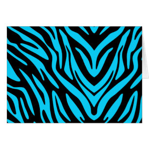 Cartão Abstrato azul da zebra