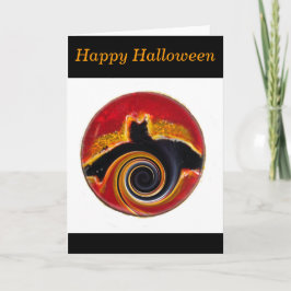 Cartão Abstrato Bat Art Halloween