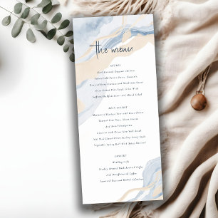 Cartão abstrato Blue Beige Coastal Casamento