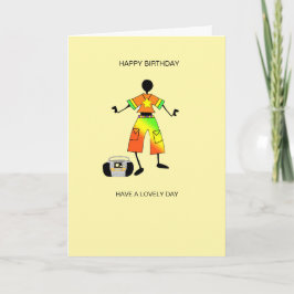 Cartão Abstrato, Celebração de Arte Africana Vibe Anivers