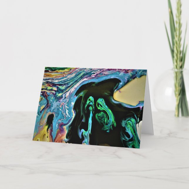 Cartão Abstrato Color Study 166, placa (Frente)